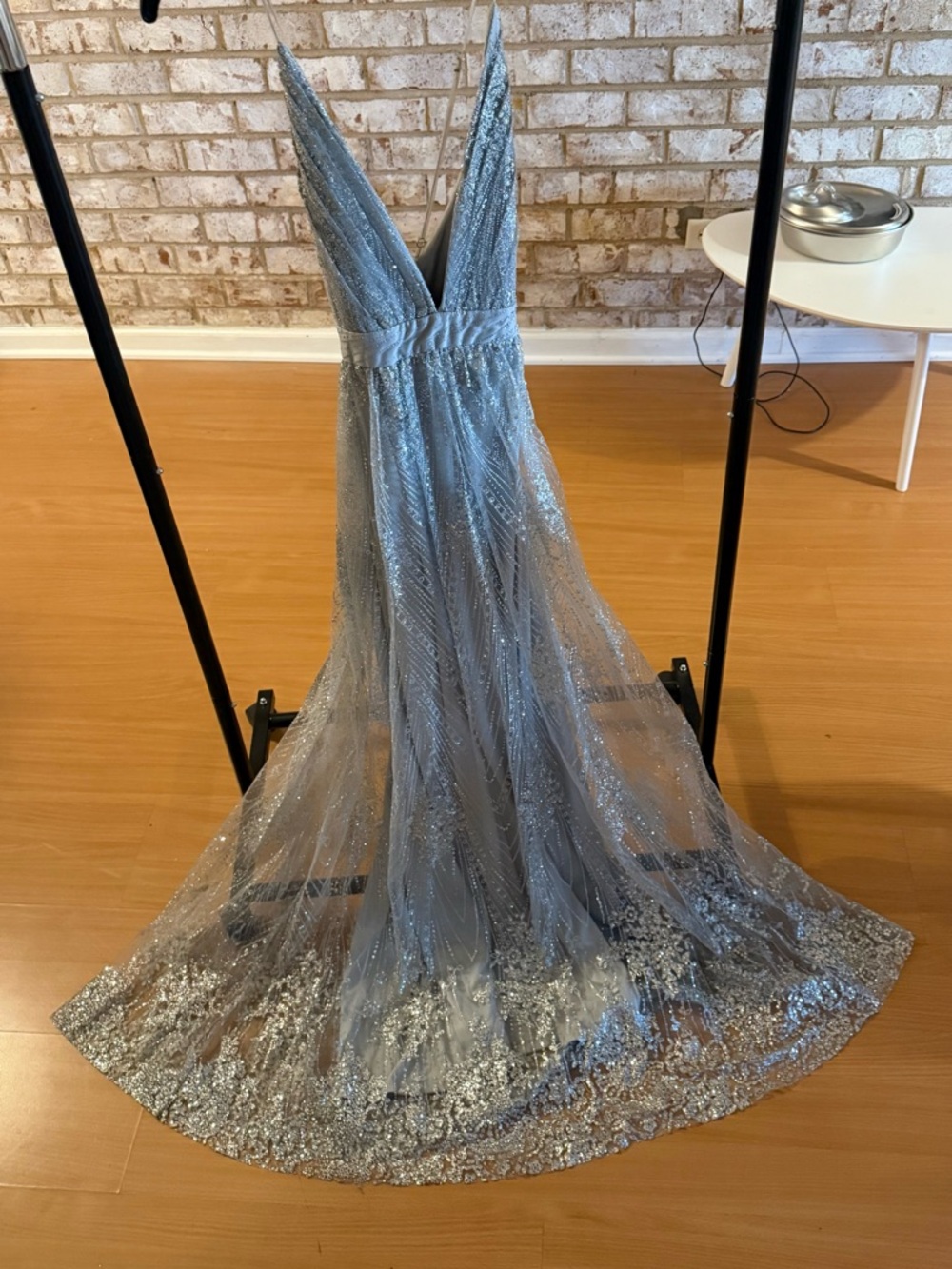 Sparkling tulle A-line glittery dress
